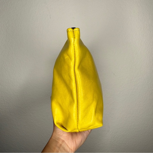 R. Riveter Chartreuse Yellow Leather Clutch American Made - Picture 6 of 11